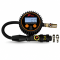 48 Pieces Digital Tyre Pressure Gauges with PVC and Nitrile Hose, 0–200 PSI Range, Backlit LCD Display
