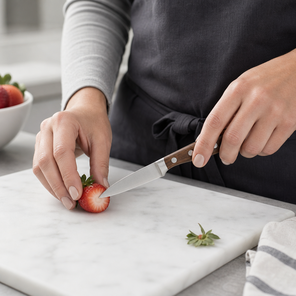 96 Pieces Paring Knife, 4 Inch Kitchen Knives with Brown Handle for Fruit and Vegetable Preparation, Single Piece