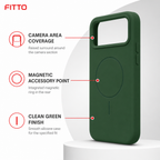 120 Pieces Silicone Magnetic Phone Cases with Raised Camera Protection for 17 Pro, Green