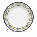 144 Pieces Melamine Dinner Plate, 6 Inch, Floral Border Pattern, Round Tablewares for Serving