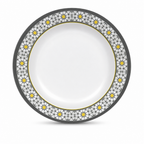 144 Pieces Melamine Dinner Plate, 6 Inch, Floral Border Pattern, Round Tablewares for Serving