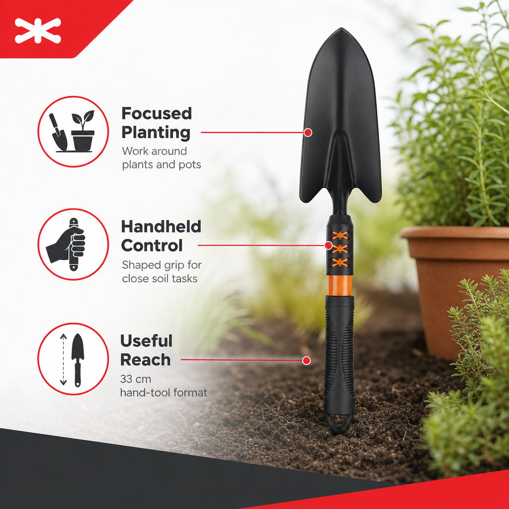 120 Pieces Hand Garden Trowels, 33 cm, Black, 1 Piece