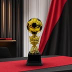 72 Pieces Plastic Football Trophy, 28 cm Gold and Black Award for Sports Recognition Display