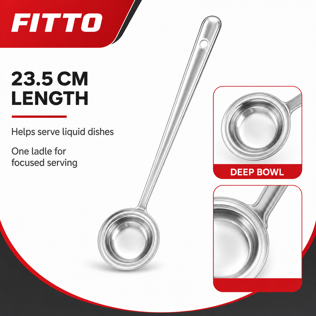 240 Pieces Stainless Steel Deep Curry Ladle, 23.5 cm, 1 Piece