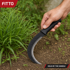 96 Pieces Curved Garden Sickle with Black Rubber Handle, 35 cm, 1 Piece