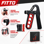 96 Pieces Adjustable Hand Grip Strengtheners Set for Hand, Wrist and Forearm Training