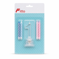 144 Pieces LED Happy Birthday Number 1 Cake Candle Set with 4 Candles, 9 cm