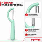 240 Pieces Mint Green P-Shaped Vegetable Peeler, 15 x 8 x 2 cm, 1 Piece