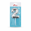 144 Pieces Silver Number 2 Happy Birthday Cake Candle, 9 cm, Single Candle