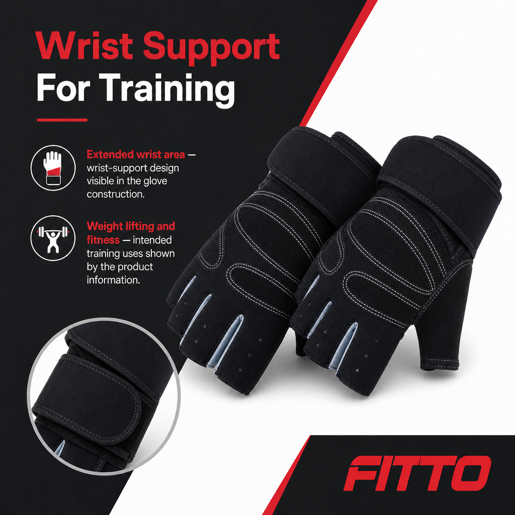 96 Pieces Gym Gloves with Wrist Support for Weight Lifting and Fitness, Black