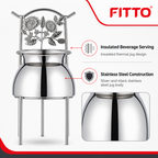 96 Pieces Stainless Steel Insulated Thermal Jug, Silver and Black, 1 Piece