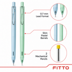 120 Pieces Mechanical Pencils, 0.7 mm Lead Refill, Slim Pastel Barrels, 2-Pack