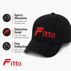 96 Pieces Black Embroidered Baseball Caps, Curved Brim Casual Headwear, 1 Piece