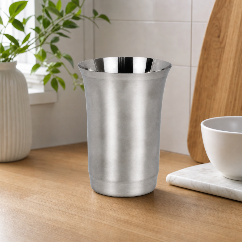 96 Pieces Stainless Steel Drinking Tumbler, Silver, 13 x 9 x 9 cm, Single Piece
