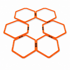 60 Pieces Hexagon Agility Rings, 50 cm, 6-Piece Set for Footwork and Training Drills