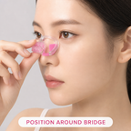 120 Pieces Nose Shaping Clips, Pink and Clear Cosmetic Facial Accessory with Bridge Support, Adjustable Pad Design, 1 Set