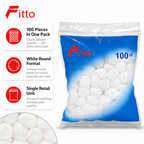 144 Pieces Cotton Balls, 100 Pieces, White Cotton Personal Care Balls Pack