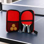 96 Pieces Table Tennis Racket Set with Balls, Red, Portable Carry Case