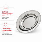 96 Pieces Stainless Steel Soup Plate, 22 cm, Silver Round Tablewares