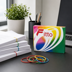 144 Pieces Assorted Colour Size 64 Rubber Bands, 100 g Retail Box for Office, School and Craft Use