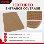 96 Pieces Door Mats, Brown Rectangular Non-Slip Entryway Mat, 82 x 52 cm