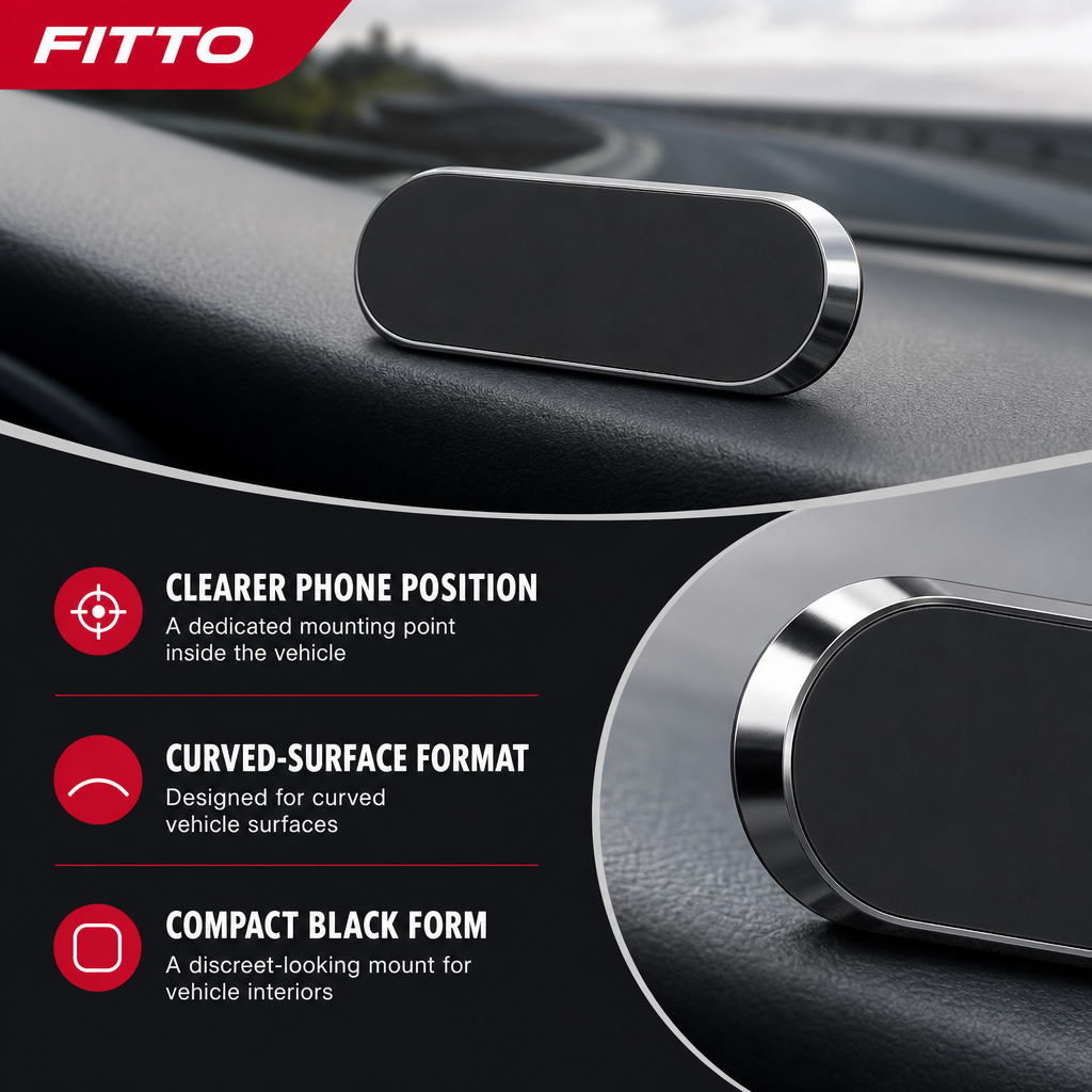 120 Pieces Magnetic Mobile Car Mount for Curved Surfaces, Black