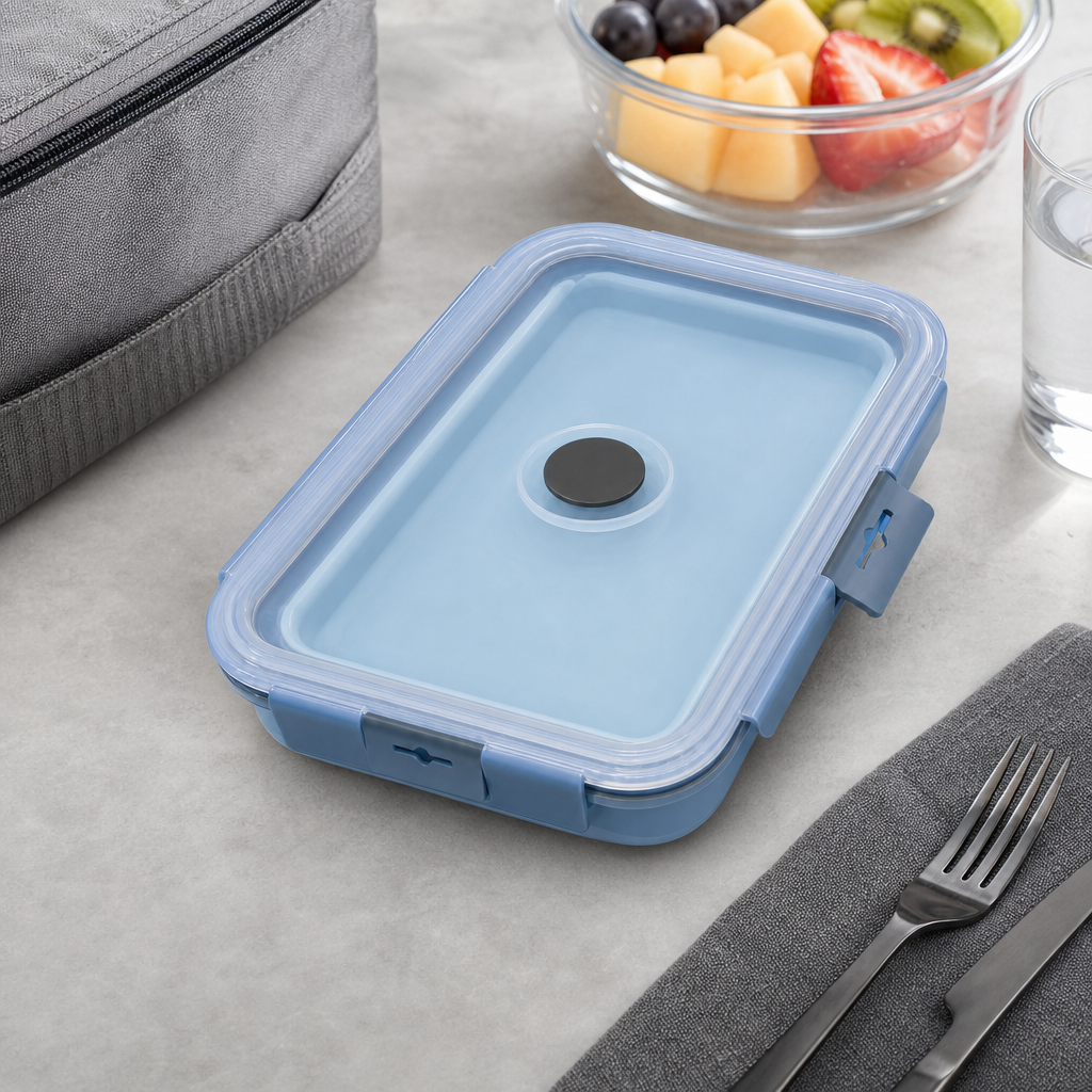 72 Pieces Collapsible Lunch Box 14 cm Blue Food Storage Containers