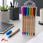 144 Pieces Ball Pens, 1.0 mm, Assorted Colours, 6-Pack