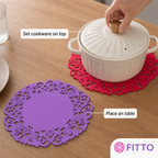 240 Pieces Decorative Round Heat Insulation Mats, 19 cm, 2 Pieces, Assorted Colours