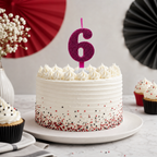 240 Pieces Sparkling Number 6 Cake Candles, 3 in, Assorted Colour, 1 Piece