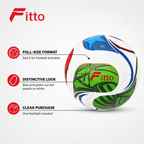 60 Pieces Football Size 5, White with Blue and Green Curved Panel Design
