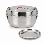 96 Pieces Stainless Steel Lunch Box with Plate, Round 9.7 cm Food Storage Containers