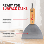 48 Pieces 6 Inch Putty Knife Paint Scraper with Wooden Handle, Natural Wood and Black, 1 Piece