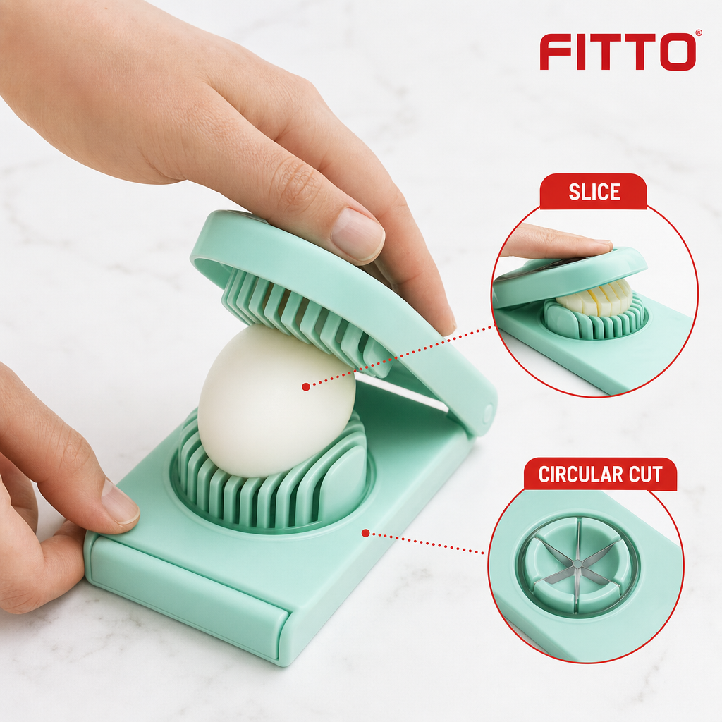 120 Pieces Mint Green 2-Way Egg Slicer and Cutter, One Piece Kitchen Tool