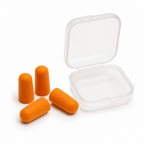 144 Pieces Orange Foam Ear Plugses with Carrying Case, 4 Pieces
