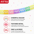 240 Pieces Pastel Rainbow Paper Garland, 3.6 m, 1 Piece, Party Decorations