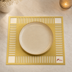 240 Pieces Gold-Tone Square PVC Table Mat, 38 x 38 cm, 1 Piece