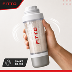 96 Pieces Sports Shaker Bottle with Mixer, 500 ml, White