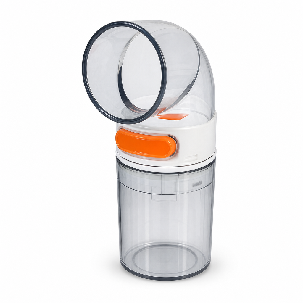 240 Pieces Manual Pull Cord Food Chopper with Clear Container, White and Orange, 15 x 12 x 12 cm