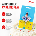 240 Pieces Metallic Foil Banner Cake Candle, 1 Piece