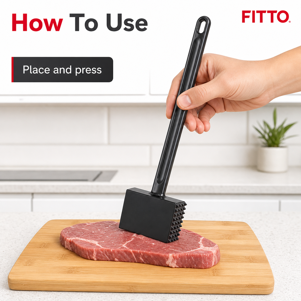 96 Pieces Black Aluminum Meat Tenderizer, 25 x 4.5 cm, 1 Piece