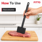 96 Pieces Black Aluminum Meat Tenderizer, 25 x 4.5 cm, 1 Piece