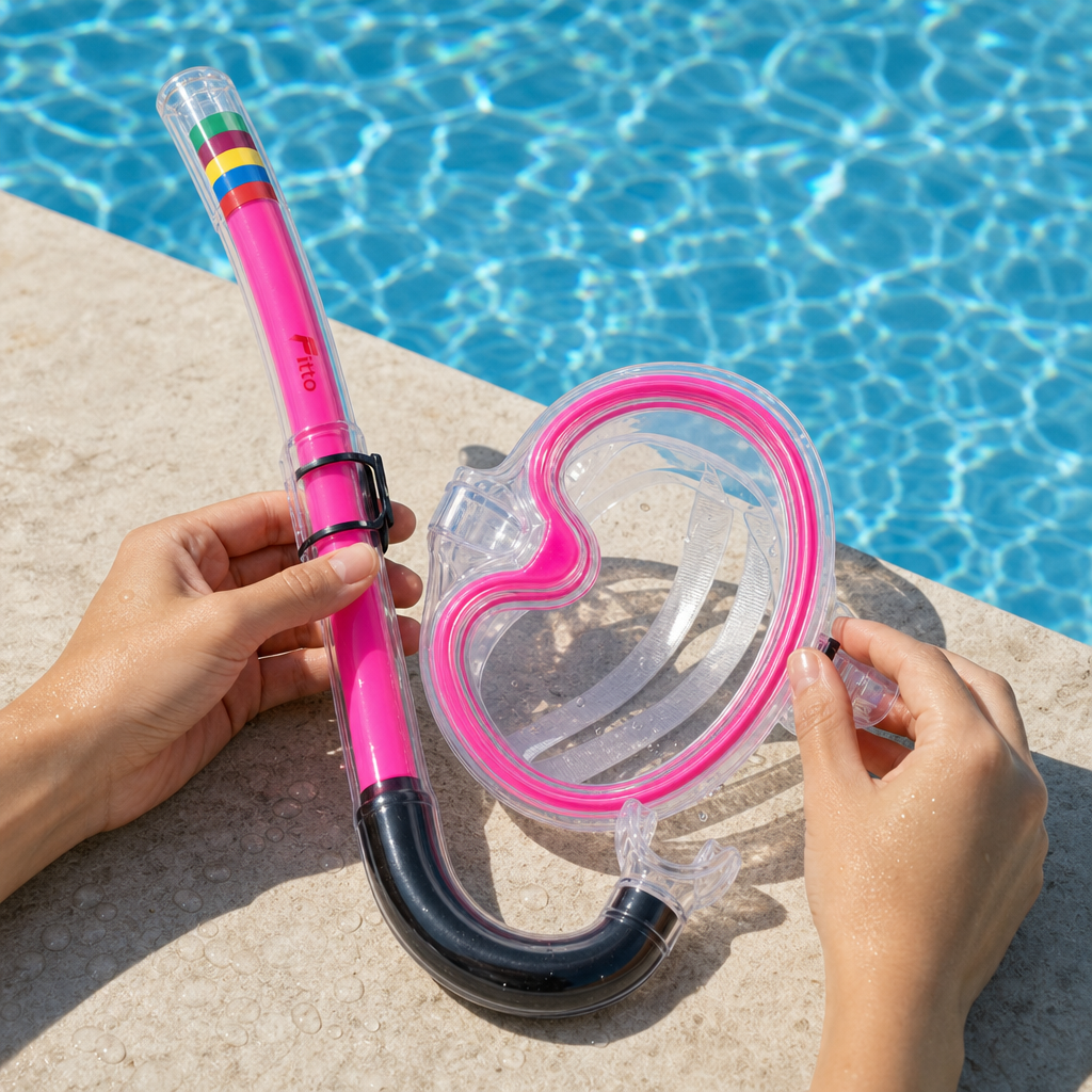96 Pieces Swimming Mask and Snorkel Set, Pink Water Sports Accessory