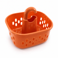 120 Pieces Kitchen Drain Basket Plastic Strainer with Centre Handle, Rounded Rectangular Design, Orange or White, 1 Piece
