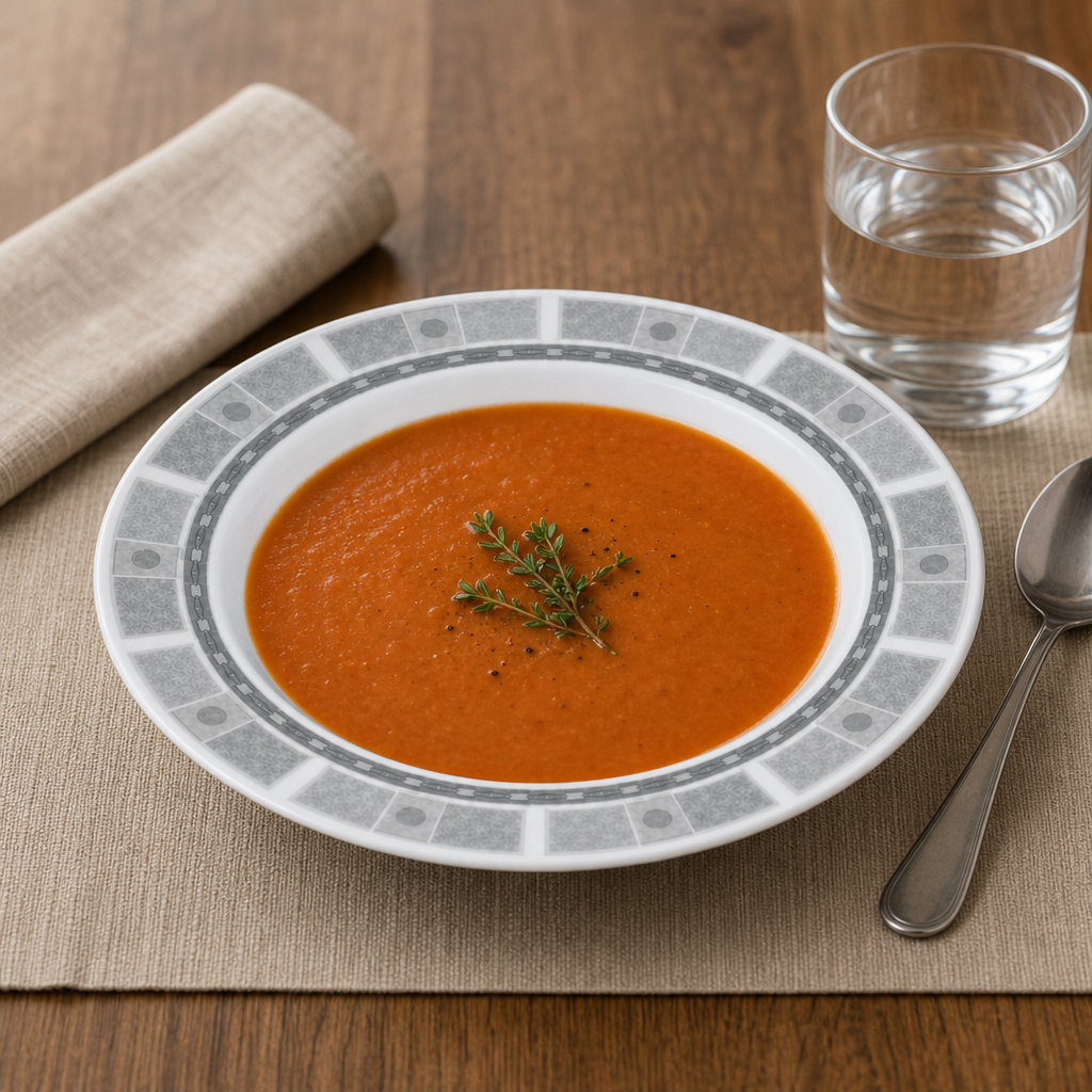 120 Pieces Soup Plate, 8 Inch, Grey Geometric Border, Round Tablewares Dish