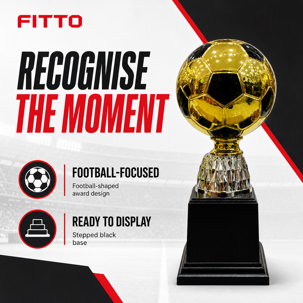 72 Pieces Plastic Football Trophy, 20 cm, Gold and Black Award Cup for Sports Recognition