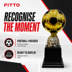 72 Pieces Plastic Football Trophy, 20 cm, Gold and Black Award Cup for Sports Recognition