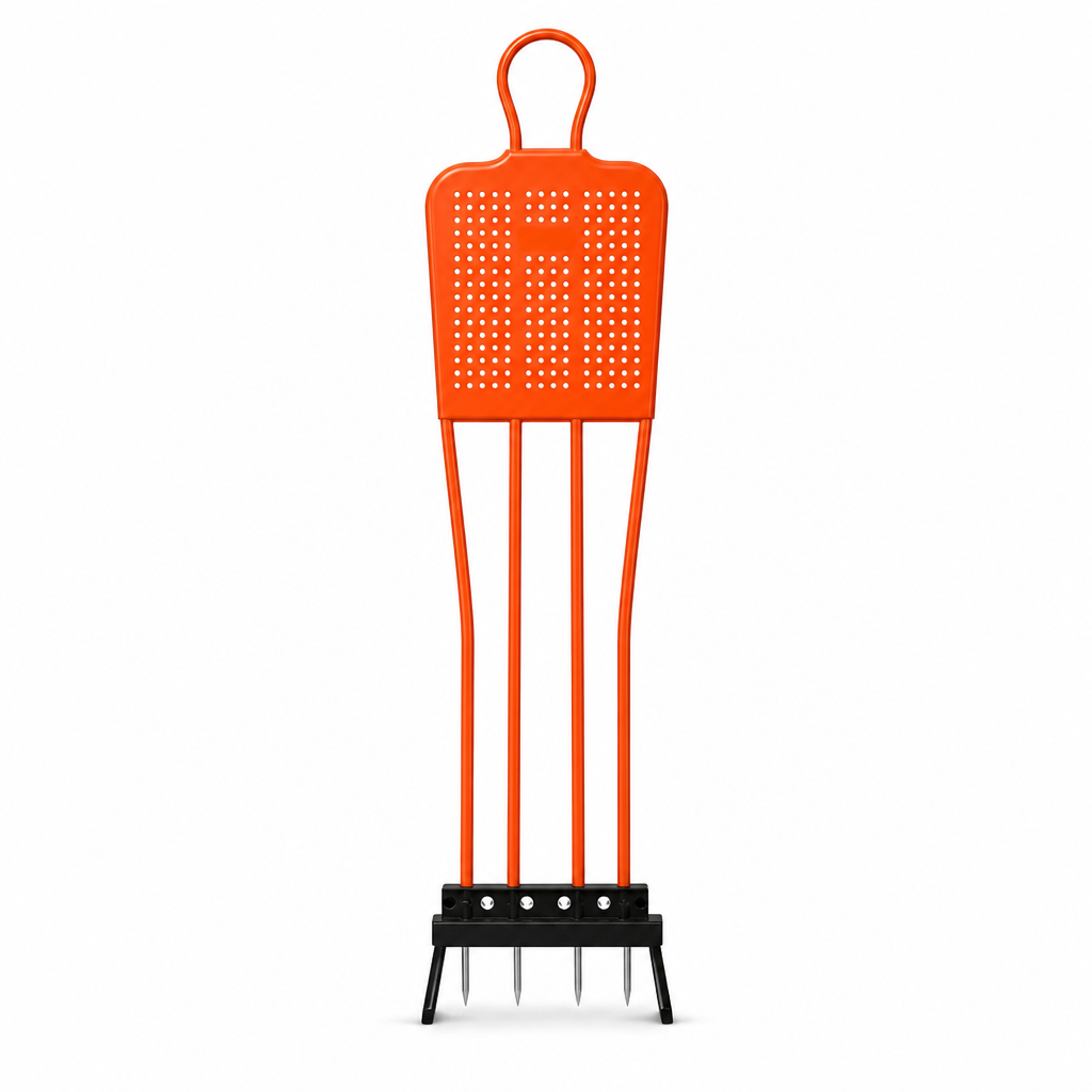 48 Pieces Soccer Training Mannequins, 175 cm Metal Frame, Orange Practice Defender Dummy for Football Drills, Single Unit
