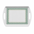96 Pieces Rectangular Serving Trays with Double Handles, 18 Inch, Gray