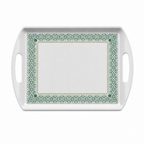 96 Pieces Rectangular Serving Trays with Double Handles, 18 Inch, Gray